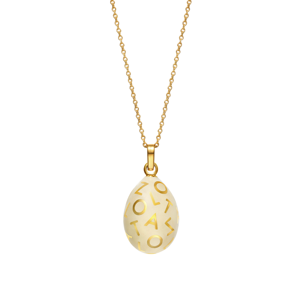 Easter Egg pendant DANCING LETTERS